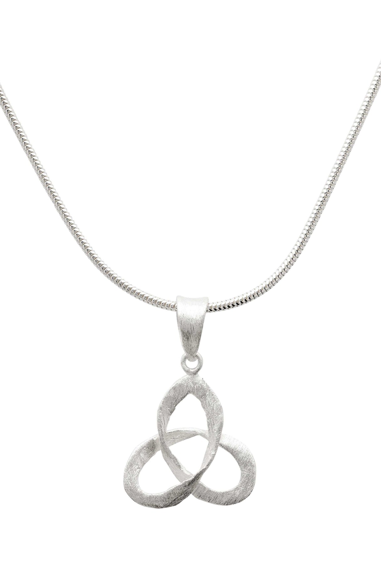 Contemporary Trinity Pendant with Brushed Finish