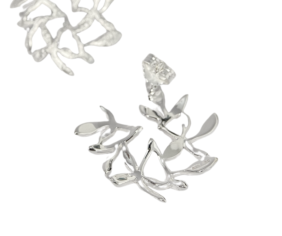 Floral Statement Stud Earrings