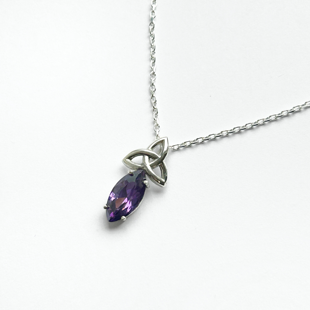 Silver Trinity with Marquise Cut Pendant