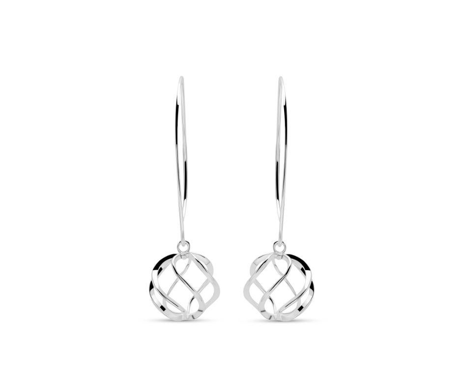 Celtic Swirl Wishbone Earrings