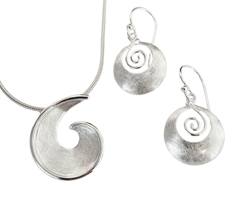 Open Brushed Spiral Drops