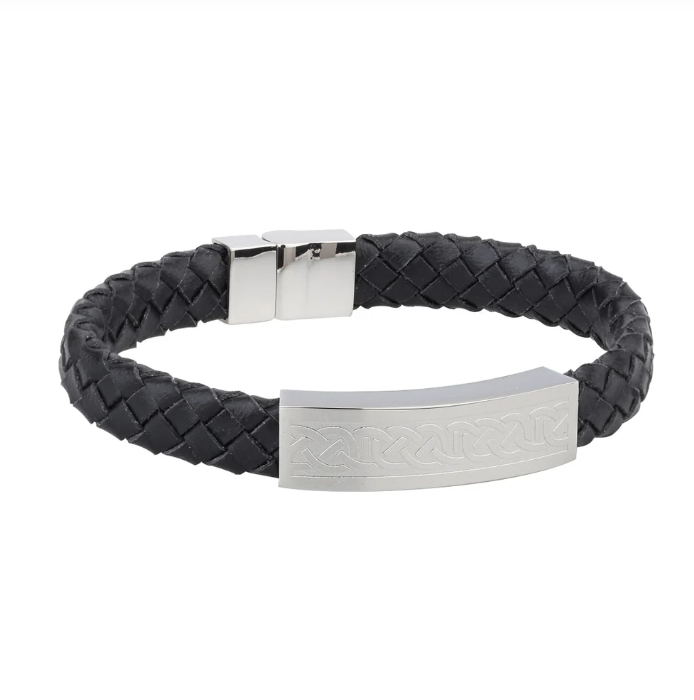 Men's Celtic Leather Bracelet