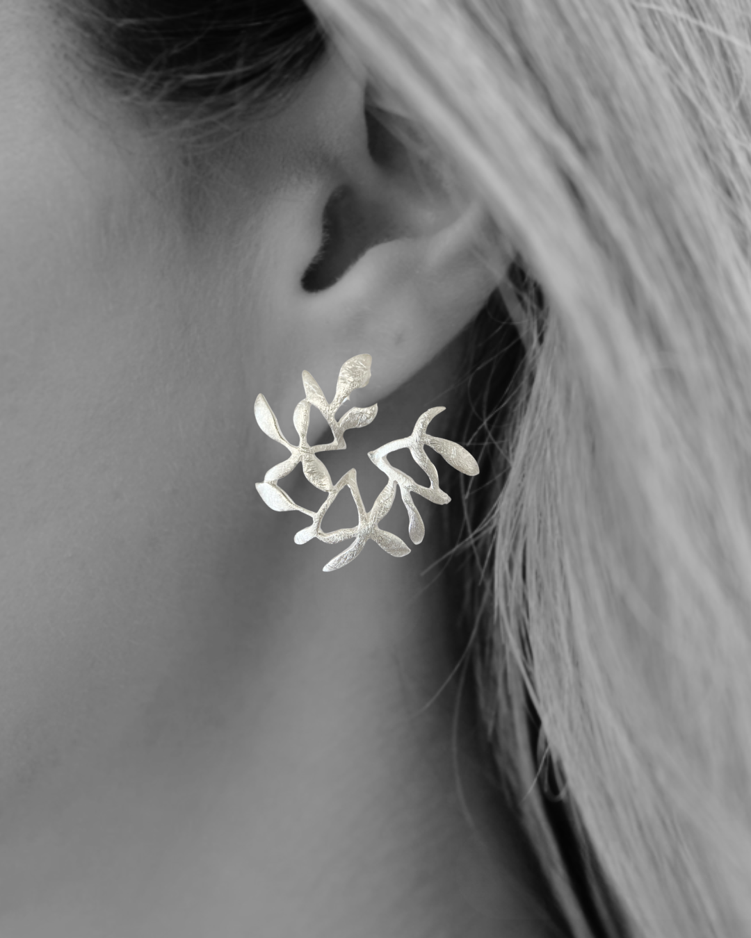 Floral Statement Stud Earrings