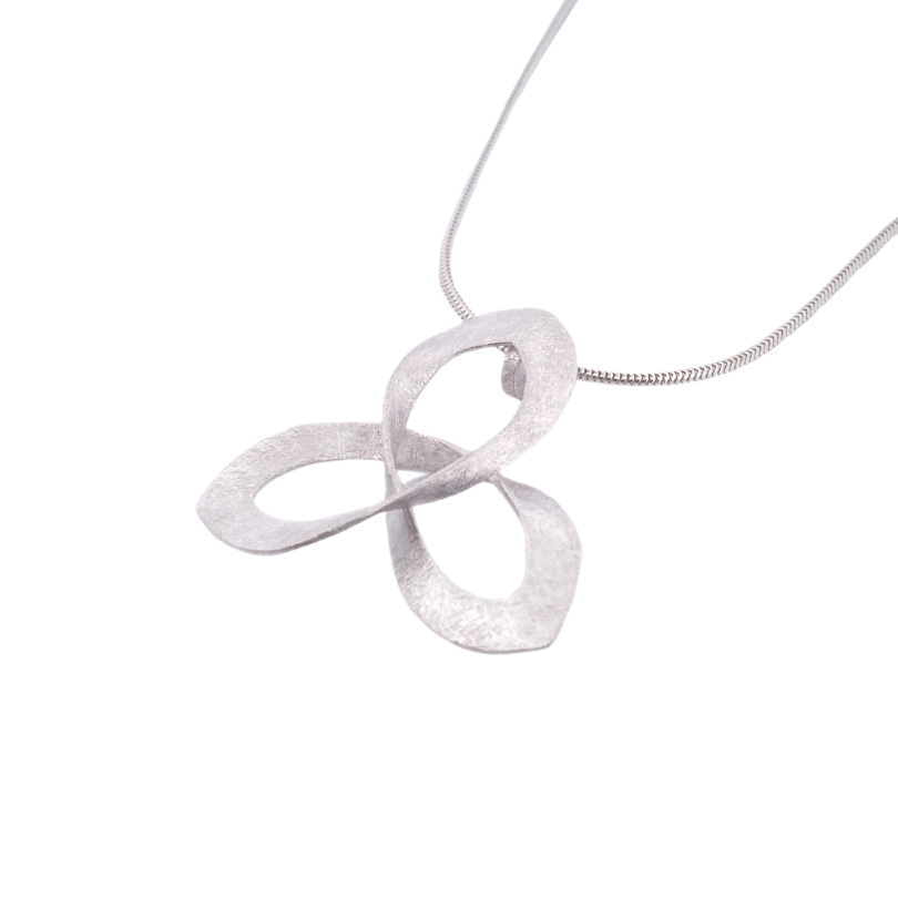 Contemporary Trinity Pendant with Brushed Finish