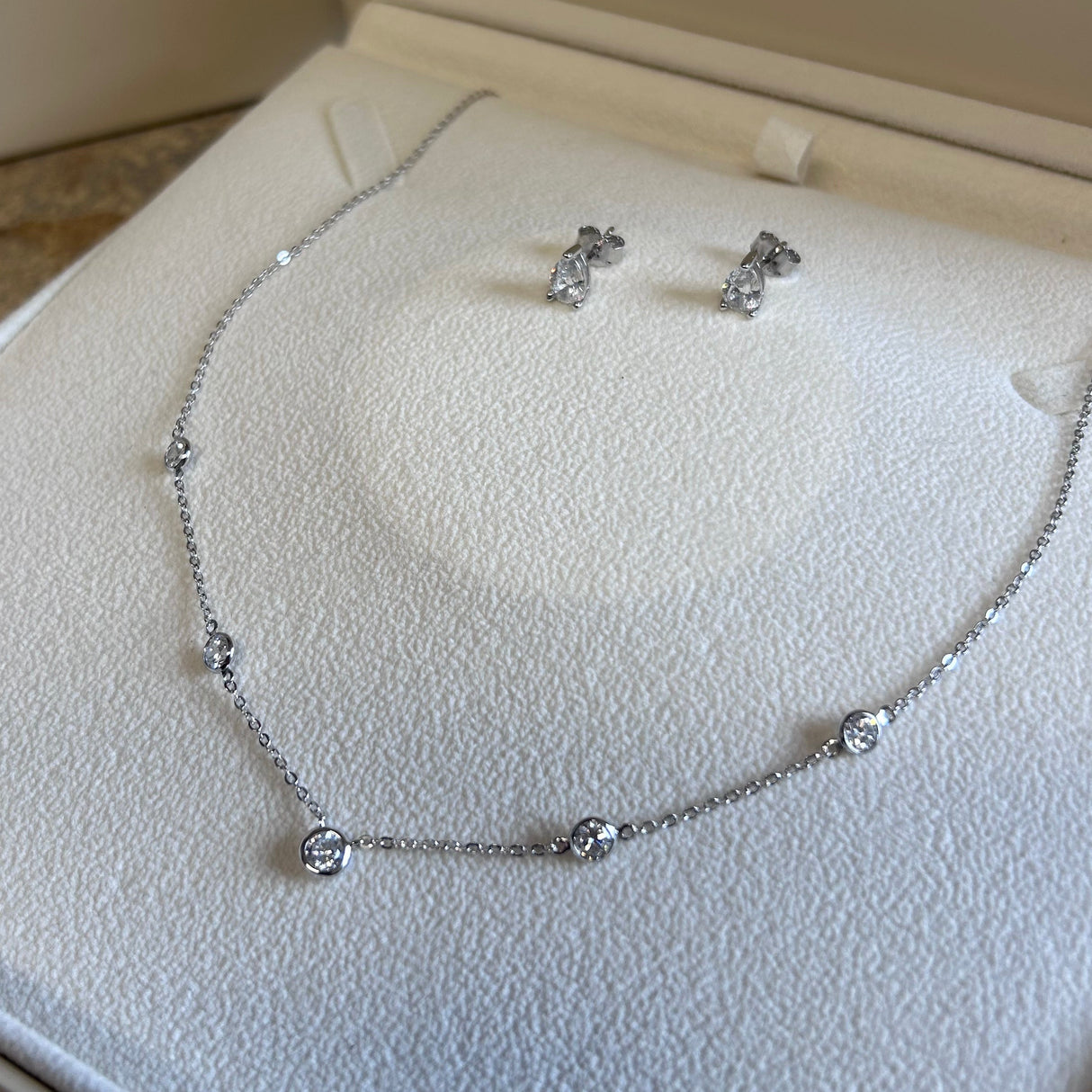 Bezel Set Necklace