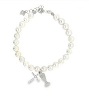 Silver Holy Communion Bracelet