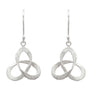 Trinity Knot Brushed Finish Earrings - Small