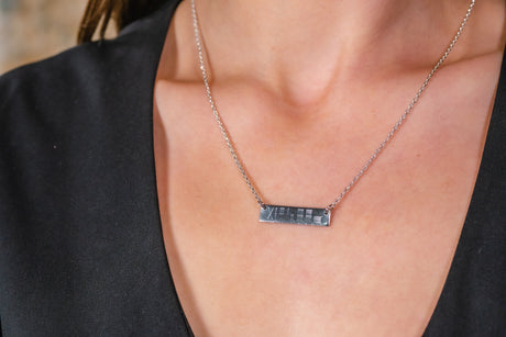 Horizontal Ogham Pendant -  Silver