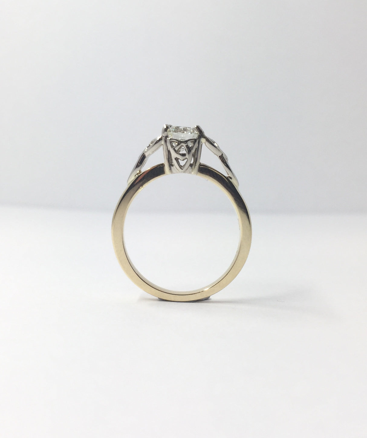 Celtic Knot Solitaire Diamond Ring
