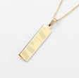 Ogham Gold Pendant - Large - Brian de Staic Celtic/Irish Jewelry