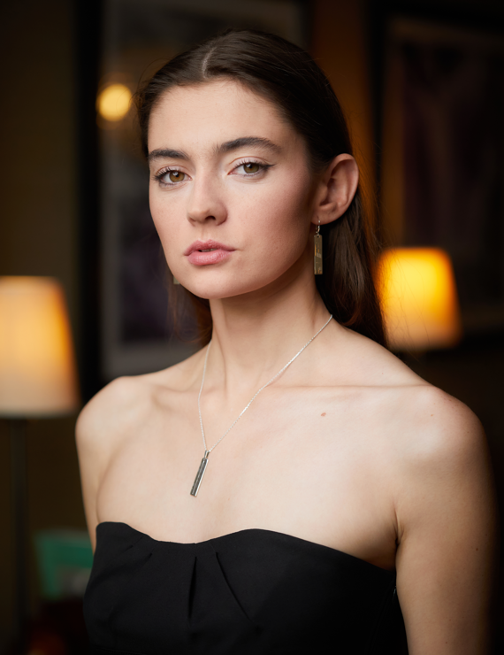 Ogham Silver Earrings