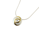2-Toned Celtic Spiral Slider Pendant
