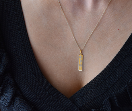 Ogham Gold Pendant - Small