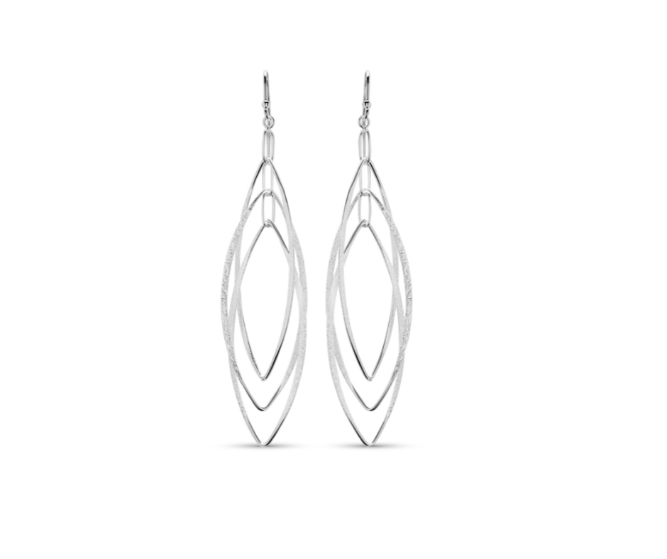 Oval Drop Statement Earrings