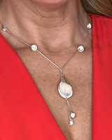 Silver Modern Lily Pendant