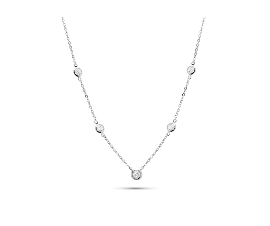 Bezel Set Necklace