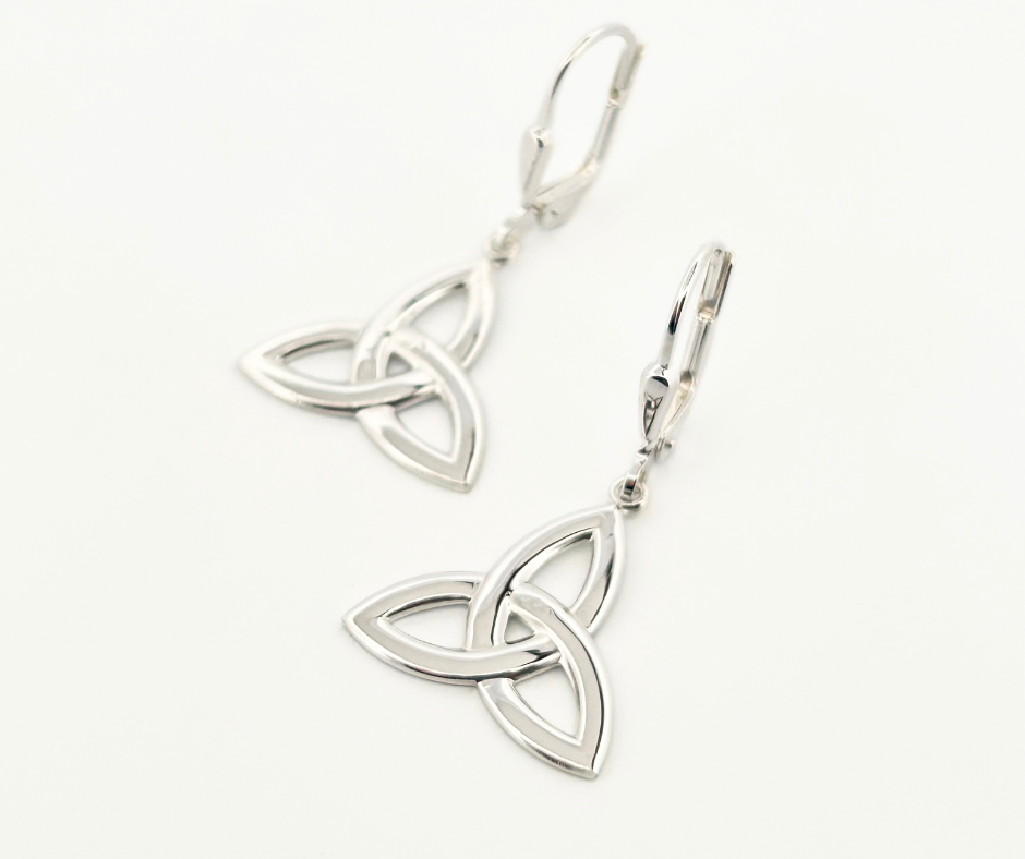 Trinity Knot 'Ardfert' Drop Earrings - Large