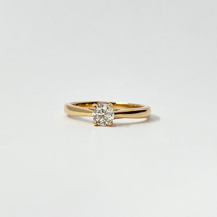 Rose Gold Round Solitaire Diamond Ring