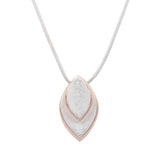 Silver & Rose Gold Leaf Pendant
