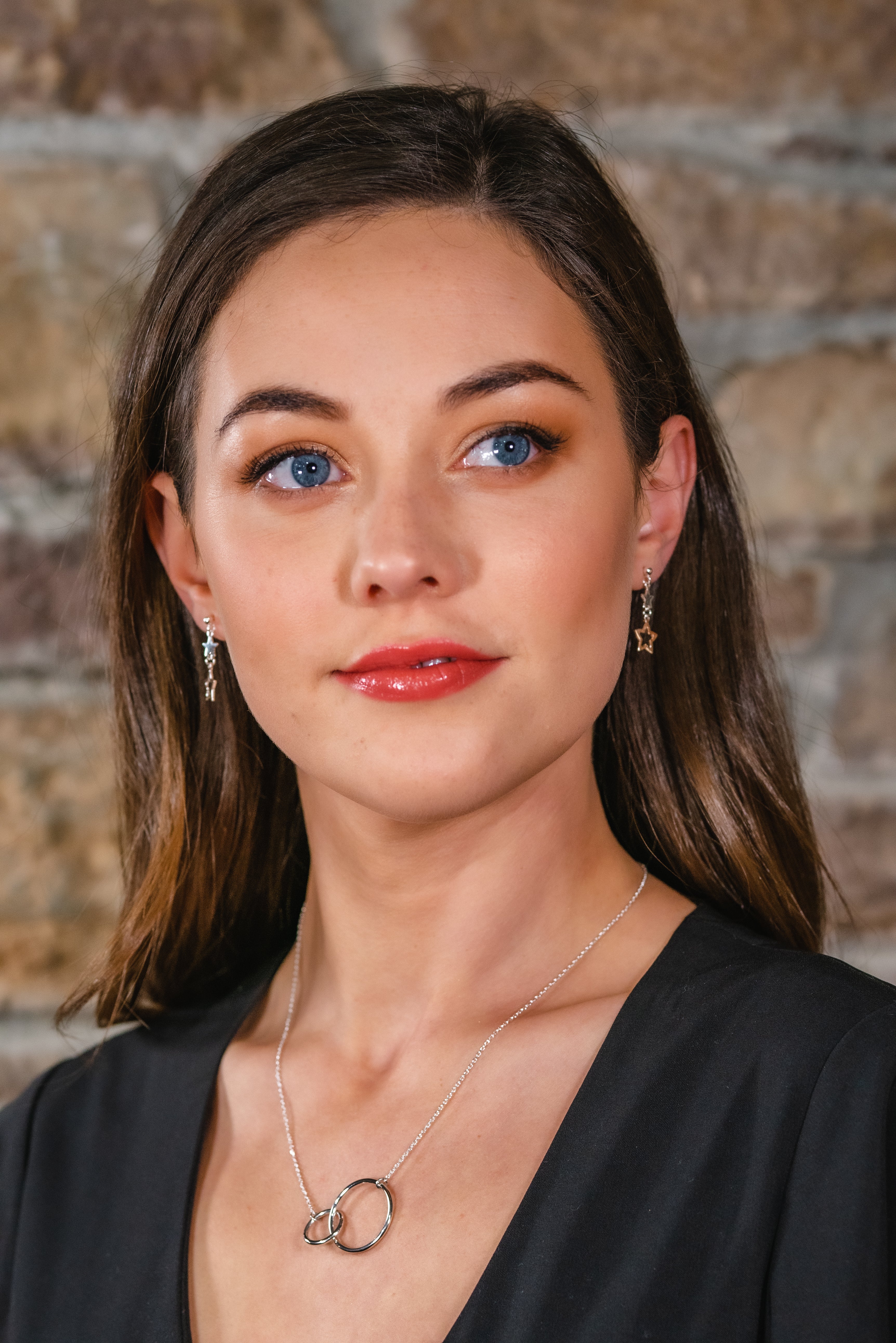Double Circle Silver Pendant | Ladies Necklace | Brian de Staic