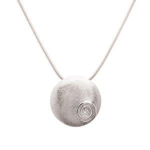 Brushed Round Slider with Spiral Detail