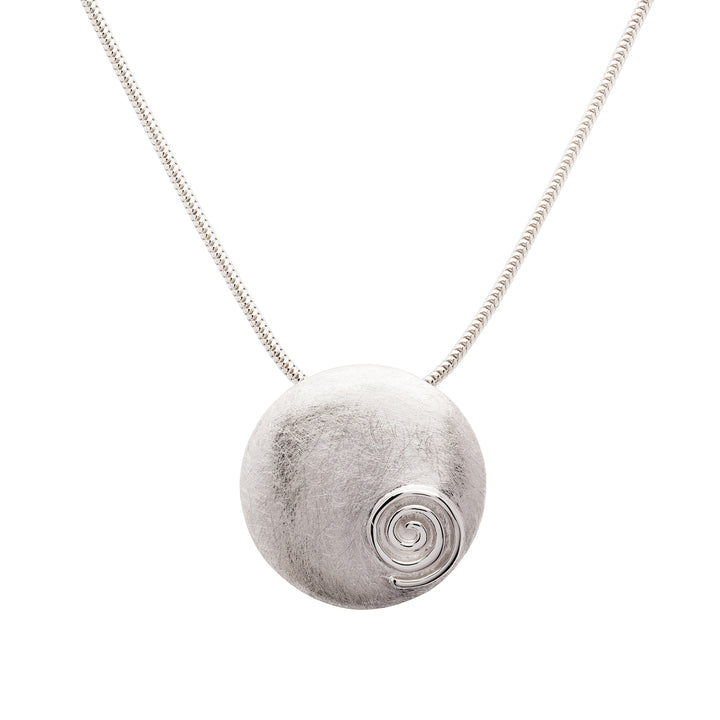 Brushed Round Slider with Spiral Detail