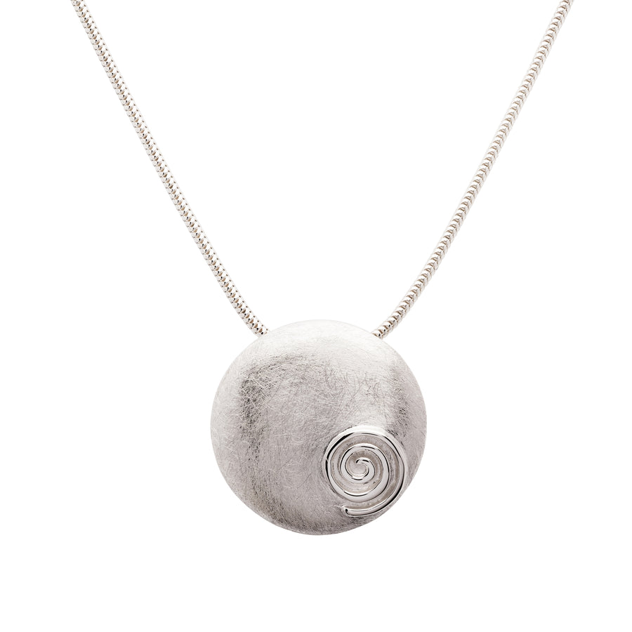Brushed Round Slider with Spiral Detail