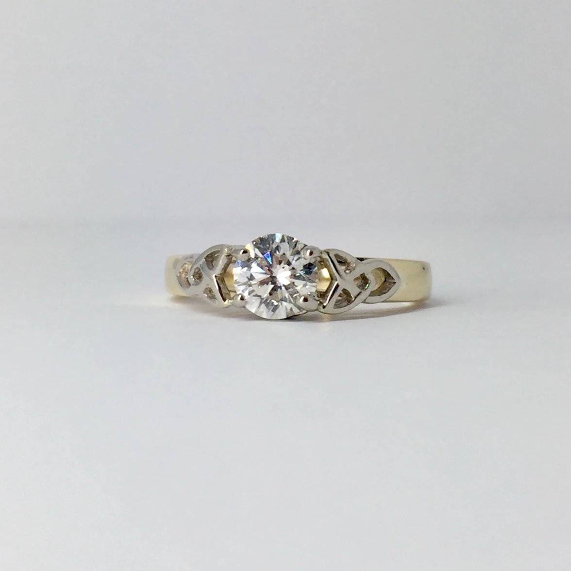 Celtic Knot Solitaire Diamond Ring