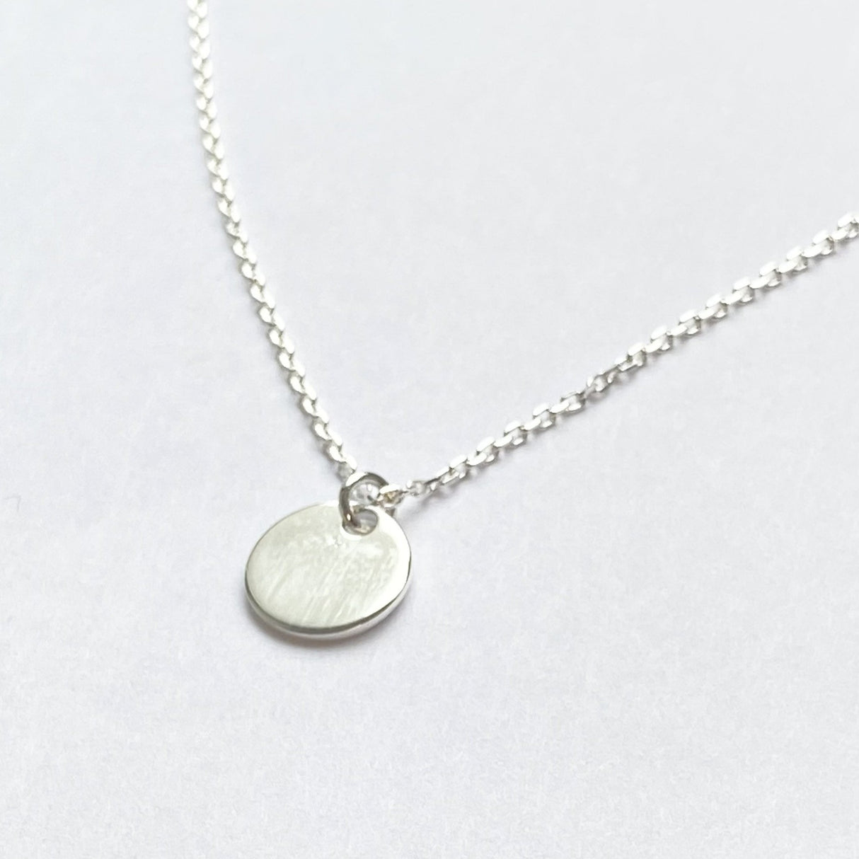 Silver Initial Disc Pendant