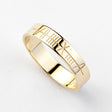 Ogham Gold Ring - Narrow - Brian de Staic Celtic/Irish Jewelry