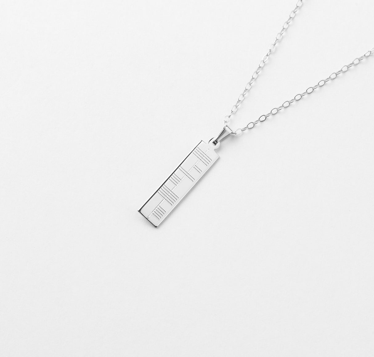 Ogham Silver Pendant - Small