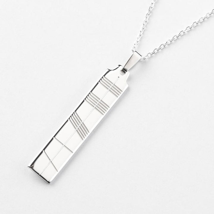 Ogham Silver Pendant - Large - Brian de Staic Celtic/Irish Jewelry