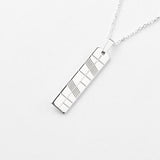 Ogham Silver Pendant - Medium - Brian de Staic Celtic/Irish Jewelry