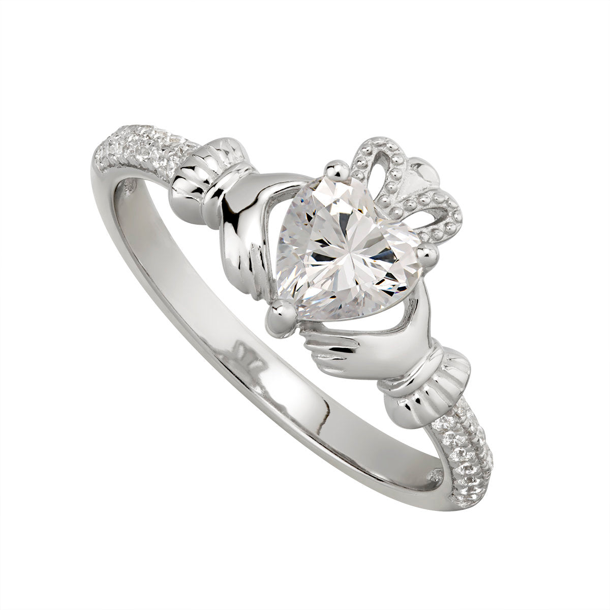 Claddagh Ring with Stones from Dingle, Ireland – Brian de Staic