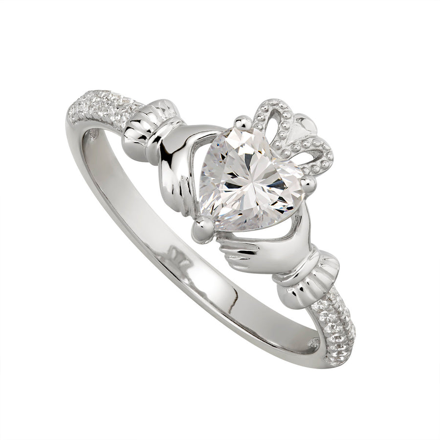 Claddagh Ring with Stones
