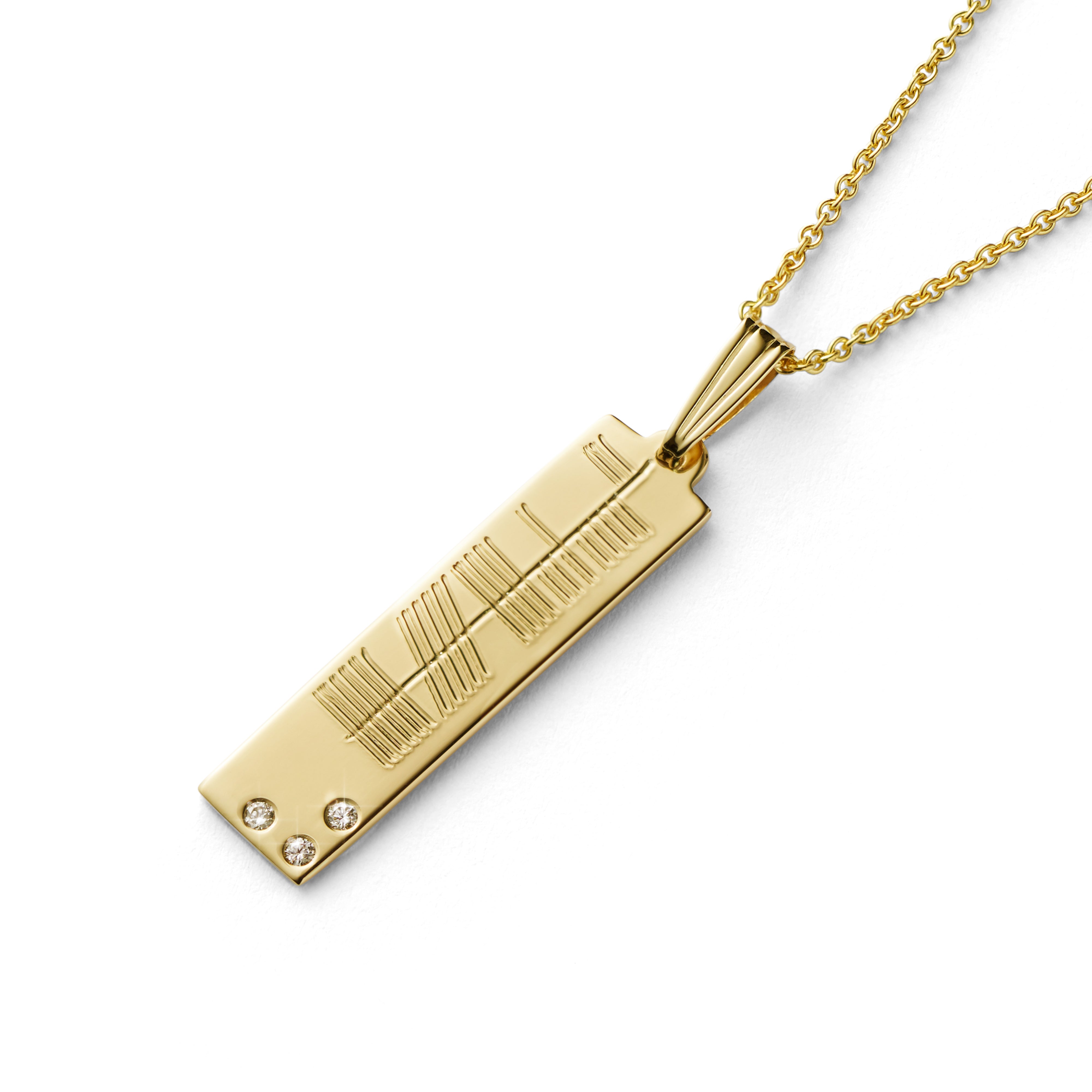 Lakes of Killarney Diamond Ogham Pendant – Brian de Staic