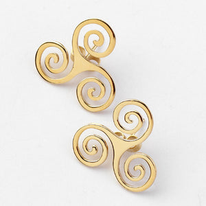 Triskel Stud Earrings - Brian de Staic Celtic/Irish Jewelry