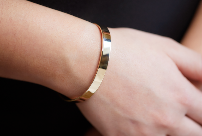 Ogham Bangle - Gold