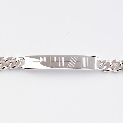 Ogham Gent's Bracelet Silver - Brian de Staic Celtic/Irish Jewelry